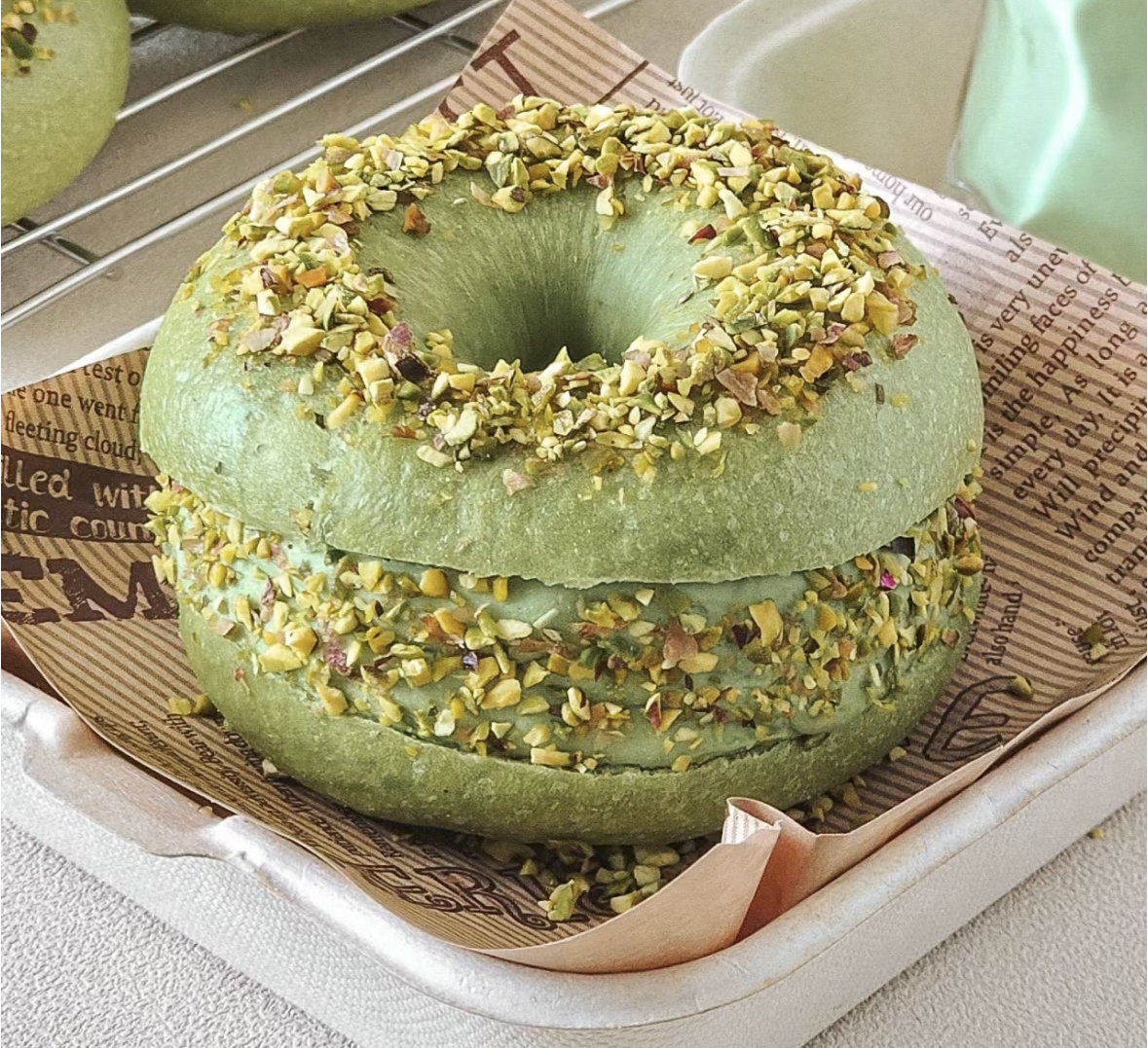 Taro Paste Vanilla Osmanthus Bagel