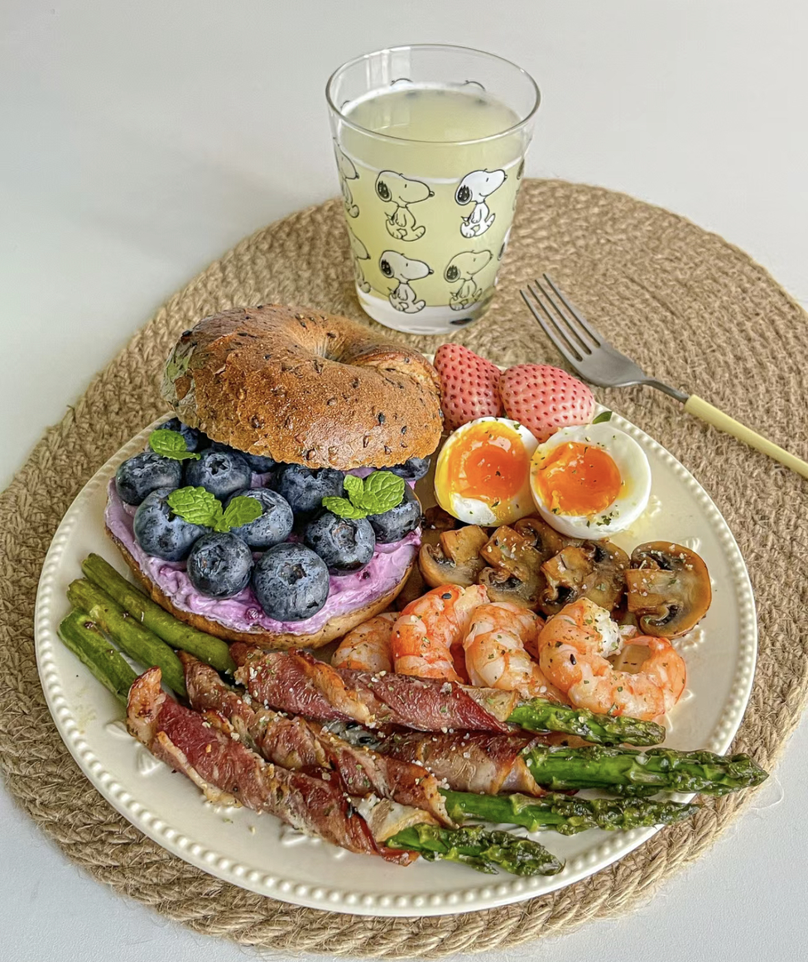 Taro Paste Vanilla Osmanthus Bagel